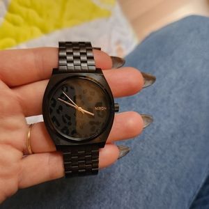 Nixon Women's Watch - Black with Black Leopard Print
